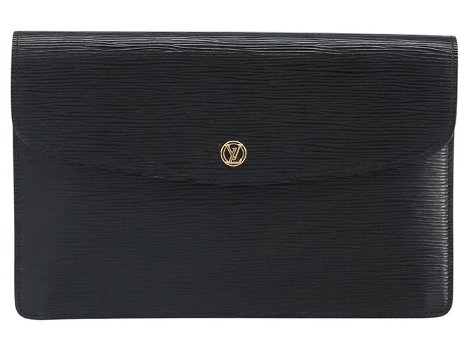 LOUIS VUITTON Clutch Epi Montaigne 27 Nero M52652 LV Auth hk3270 - vista 13