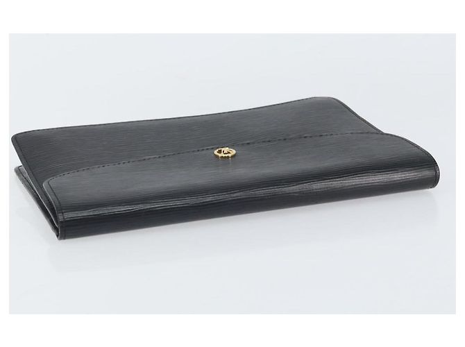 LOUIS VUITTON Clutch Epi Montaigne 27 Nero M52652 LV Auth hk3270 - vista 5