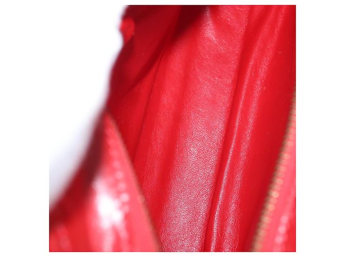 Céline Borsa a Spalla CELINE in Pelle Rossa Dorata Auth 161123 Rosso D'oro - vista 11