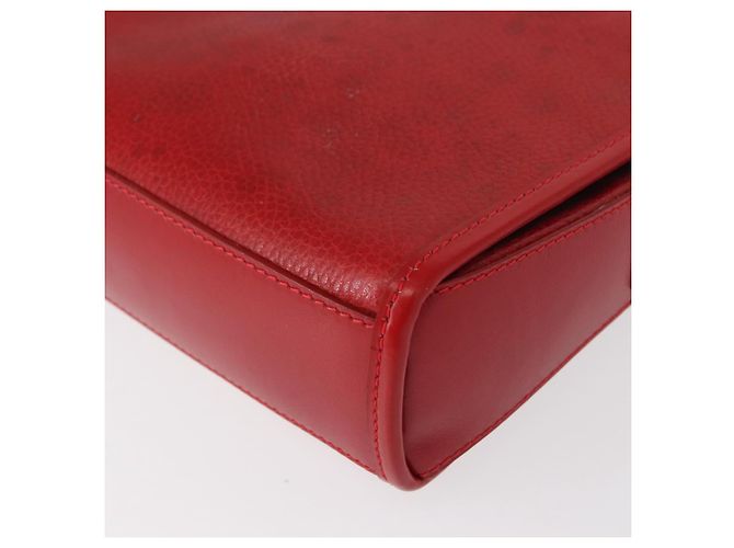 Céline Borsa a Spalla CELINE in Pelle Rossa Dorata Auth 161123 Rosso D'oro - vista 16