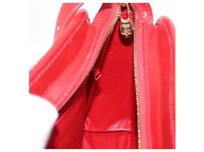Céline Borsa a Spalla CELINE in Pelle Rossa Dorata Auth 161123 Rosso D'oro - vista 19