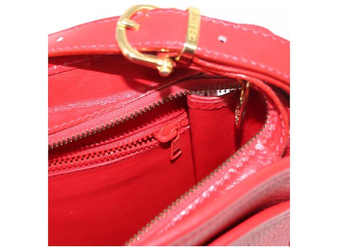 Céline Borsa a Spalla CELINE in Pelle Rossa Dorata Auth 161123 Rosso D'oro - vista 21