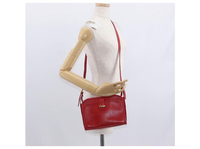 Céline Borsa a Spalla CELINE in Pelle Rossa Dorata Auth 161123 Rosso D'oro - vista 23