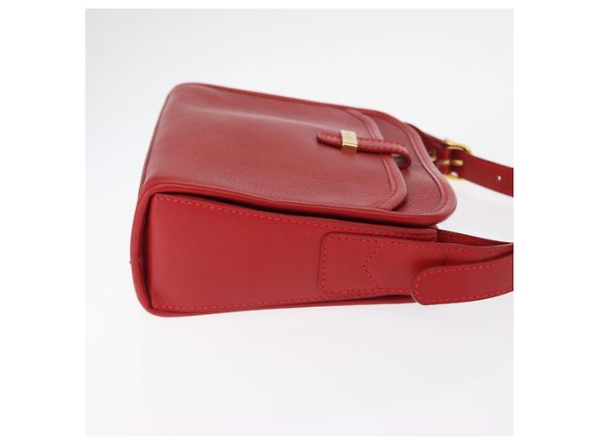 Céline Borsa a Spalla CELINE in Pelle Rossa Dorata Auth 161123 Rosso D'oro - vista 3