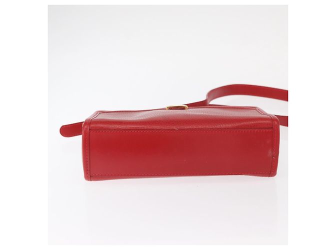 Céline Borsa a Spalla CELINE in Pelle Rossa Dorata Auth 161123 Rosso D'oro - vista 5