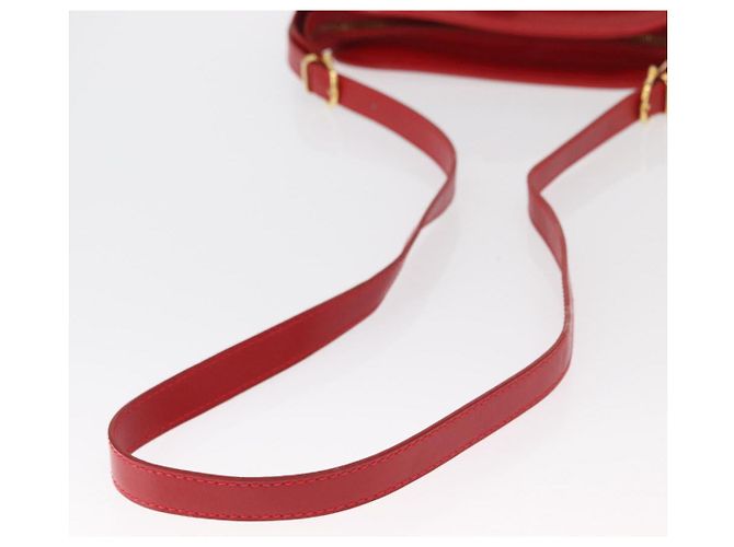 Céline Borsa a Spalla CELINE in Pelle Rossa Dorata Auth 161123 Rosso D'oro - vista 7