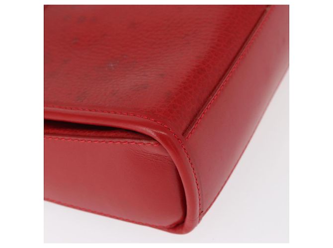 Céline Borsa a Spalla CELINE in Pelle Rossa Dorata Auth 161123 Rosso D'oro - vista 9
