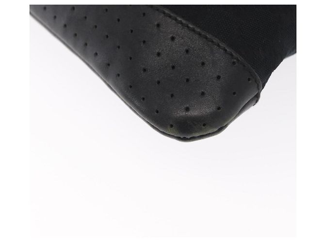 Borsa a Spalla GG Canvas Gucci Nera Argento 145857 Auth 160622 Nero - vista 14