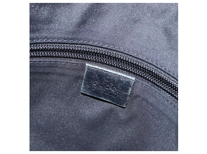 Borsa a Spalla GG Canvas Gucci Nera Argento 145857 Auth 160622 Nero - vista 18