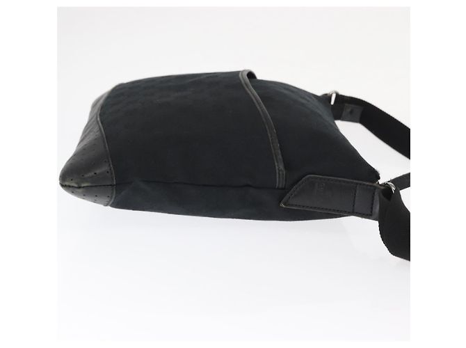 Borsa a Spalla GG Canvas Gucci Nera Argento 145857 Auth 160622 Nero - vista 3