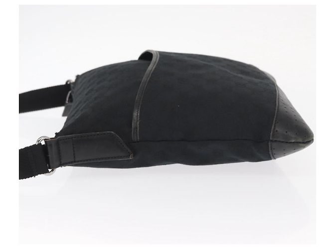 Borsa a Spalla GG Canvas Gucci Nera Argento 145857 Auth 160622 Nero - vista 4