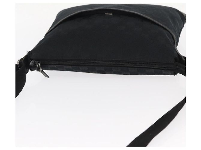 Borsa a Spalla GG Canvas Gucci Nera Argento 145857 Auth 160622 Nero - vista 6