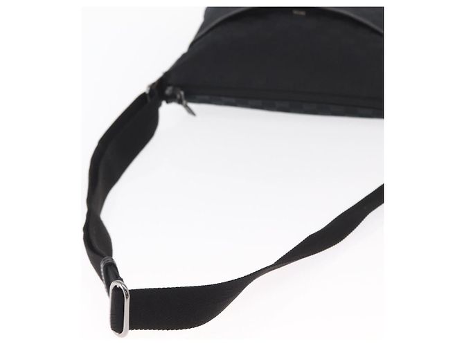 Borsa a Spalla GG Canvas Gucci Nera Argento 145857 Auth 160622 Nero - vista 7