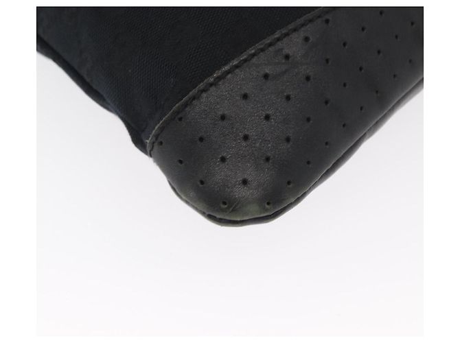 Borsa a Spalla GG Canvas Gucci Nera Argento 145857 Auth 160622 Nero - vista 9