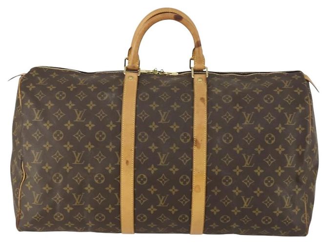LOUIS VUITTON Borsa Boston Monogram Keepall 55 M41424 LV Auth 159340 Monogramma - vista 13