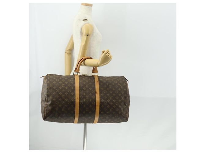 LOUIS VUITTON Borsa Boston Monogram Keepall 55 M41424 LV Auth 159340 Monogramma - vista 21