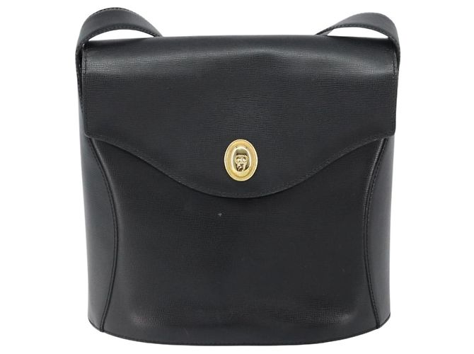 Borsa a Spalla Christian Dior in Pelle Nera Oro Auth 160970 Nero D'oro - vista 13