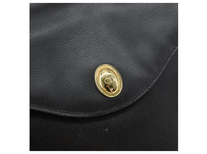 Borsa a Spalla Christian Dior in Pelle Nera Oro Auth 160970 Nero D'oro - vista 17