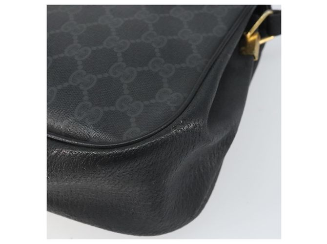 Gucci Borsa GG Supreme Web Sherry Line in PVC nero e oro 116 02 076 Auth 159403 D'oro - vista 15