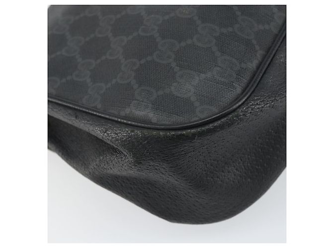 Gucci Borsa GG Supreme Web Sherry Line in PVC nero e oro 116 02 076 Auth 159403 D'oro - vista 16