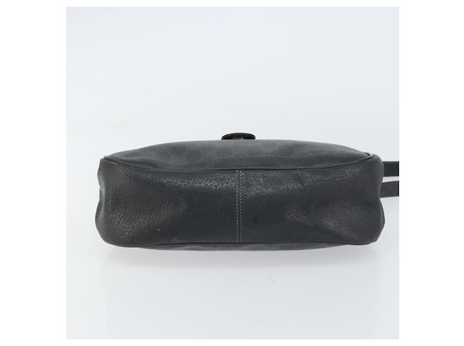 Gucci Borsa GG Supreme Web Sherry Line in PVC nero e oro 116 02 076 Auth 159403 D'oro - vista 5