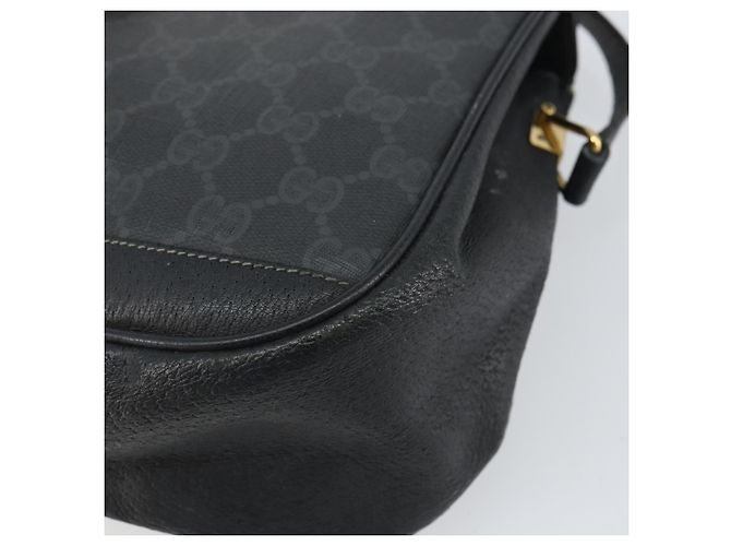 Gucci Borsa GG Supreme Web Sherry Line in PVC nero e oro 116 02 076 Auth 159403 D'oro - vista 9