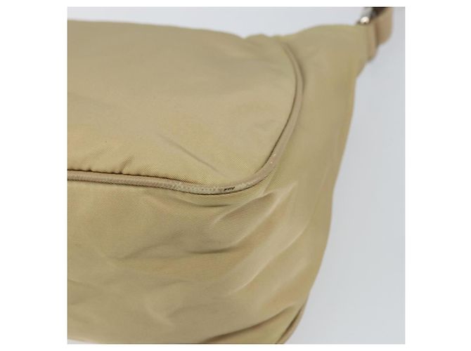PRADA Schultertasche Nylon Beige Silber Authentisch hk3322 - Ansicht 15