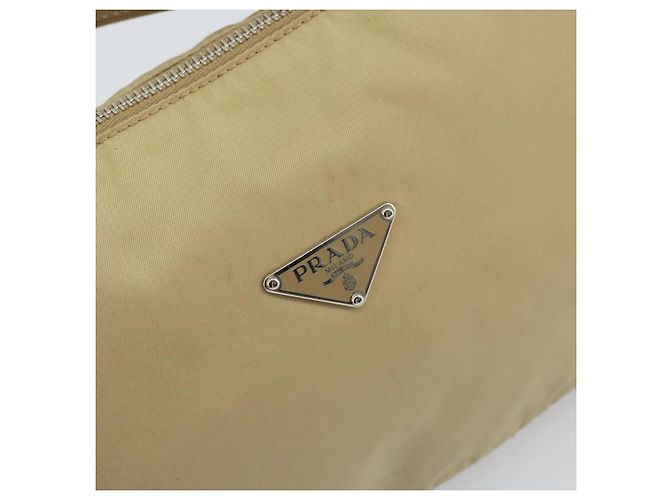 PRADA Schultertasche Nylon Beige Silber Authentisch hk3322 - Ansicht 17