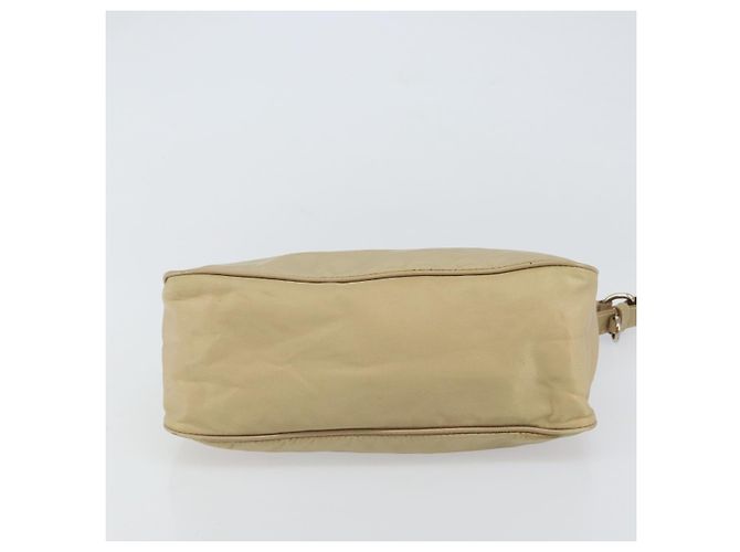 PRADA Schultertasche Nylon Beige Silber Authentisch hk3322 - Ansicht 5