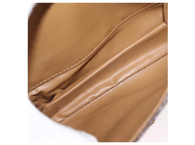 Céline Borsa a Spalla in Tela Macadam CELINE in Pelle PVC Marrone Oro Auth 161211 D'oro - vista 11