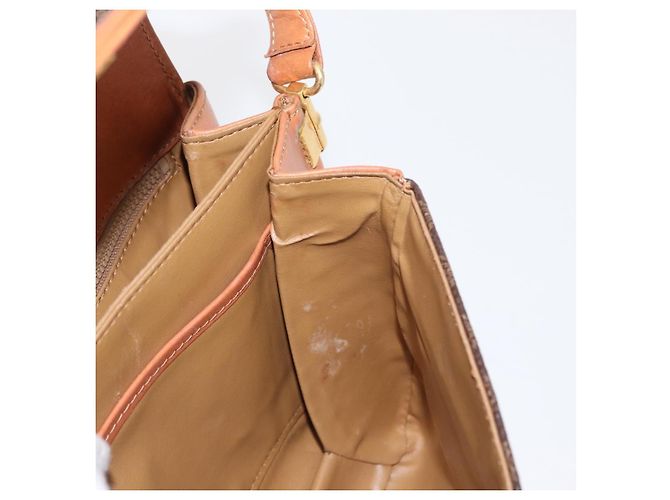 Céline Borsa a Spalla in Tela Macadam CELINE in Pelle PVC Marrone Oro Auth 161211 D'oro - vista 19