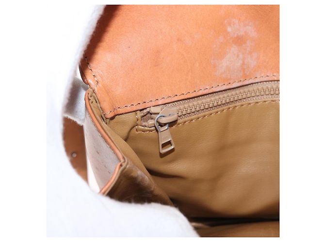 Céline Borsa a Spalla in Tela Macadam CELINE in Pelle PVC Marrone Oro Auth 161211 D'oro - vista 22