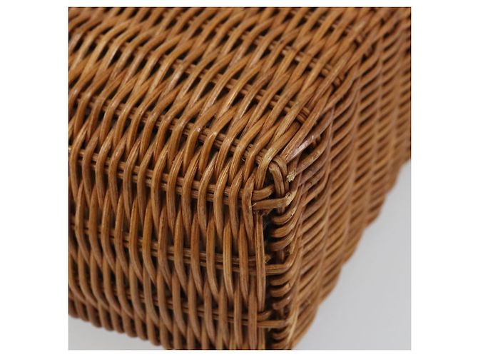 Borsa a Mano BURBERRY Blue Label Rattan Beige Argento Auth 161754 - vista 16