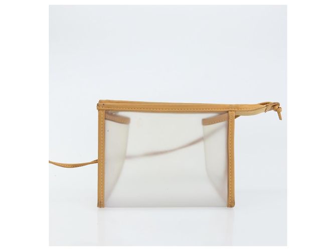 LOEWE Anagramma Modello Limitato Amazona 30 Borsa a Mano Vinile Trasparente Argento Auth hk3315 - vista 20
