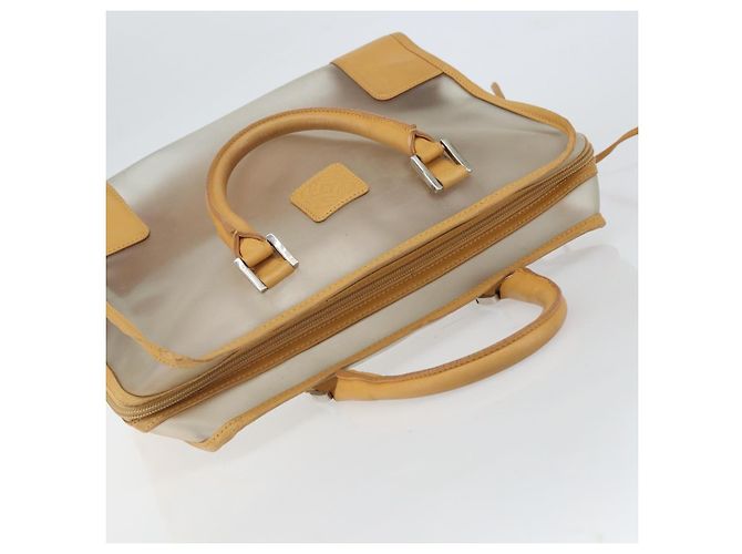 LOEWE Anagramma Modello Limitato Amazona 30 Borsa a Mano Vinile Trasparente Argento Auth hk3315 - vista 6