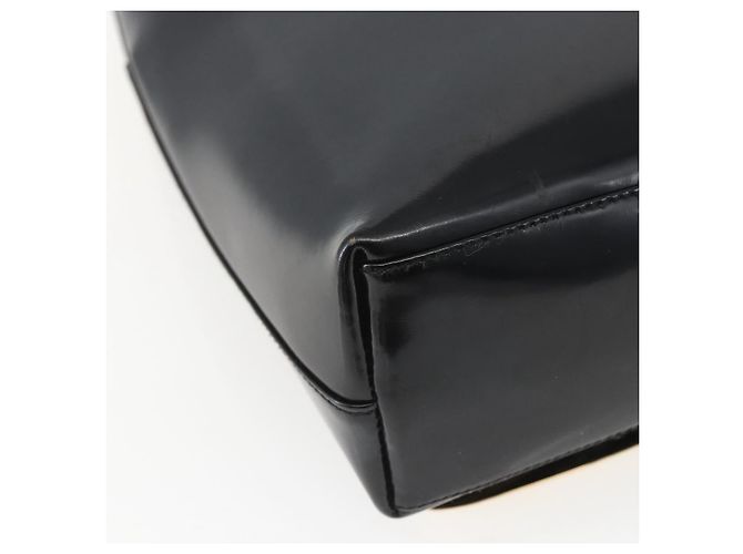 GUCCI Tote Bag Enamel Black Gold Auth 160601 Golden - view 17
