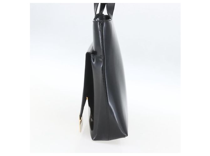 GUCCI Tote Bag Enamel Black Gold Auth 160601 Golden - view 4
