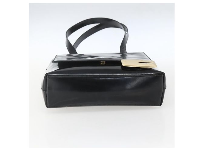 GUCCI Tote Bag Enamel Black Gold Auth 160601 Golden - view 5