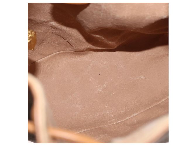 Gucci Borsa a Spalla Micro GG Supreme PVC Beige Oro Auth 162968 D'oro - vista 10