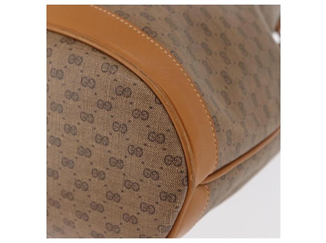Gucci Borsa a Spalla Micro GG Supreme PVC Beige Oro Auth 162968 D'oro - vista 16
