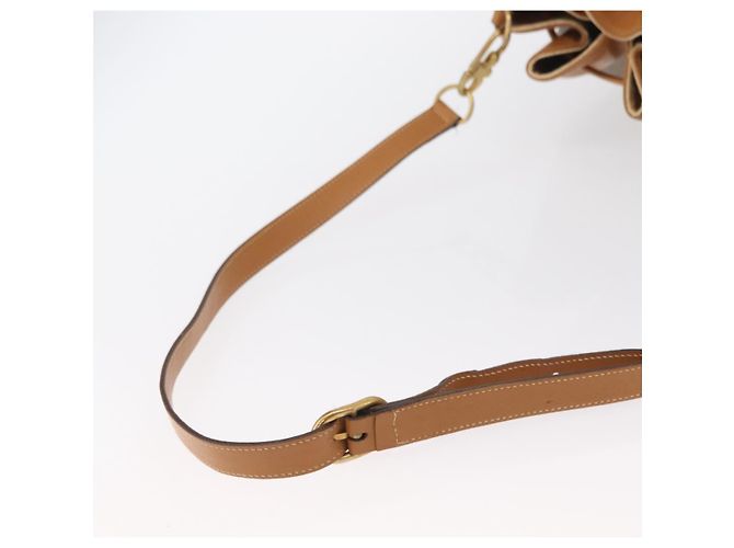 Gucci Borsa a Spalla Micro GG Supreme PVC Beige Oro Auth 162968 D'oro - vista 7