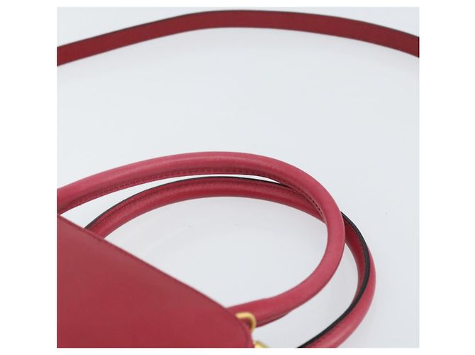 Céline Borsa a mano CELINE Circle in pelle 2 in 1 rossa oro Auth 161046 Rosso D'oro - vista 14