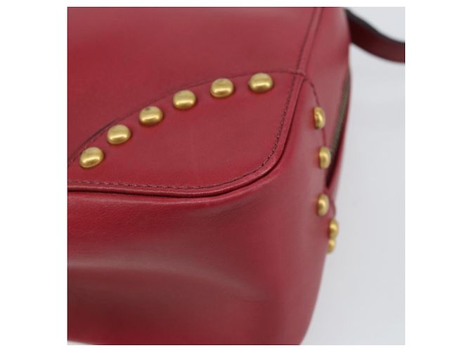 Céline Borsa a mano CELINE Circle in pelle 2 in 1 rossa oro Auth 161046 Rosso D'oro - vista 16