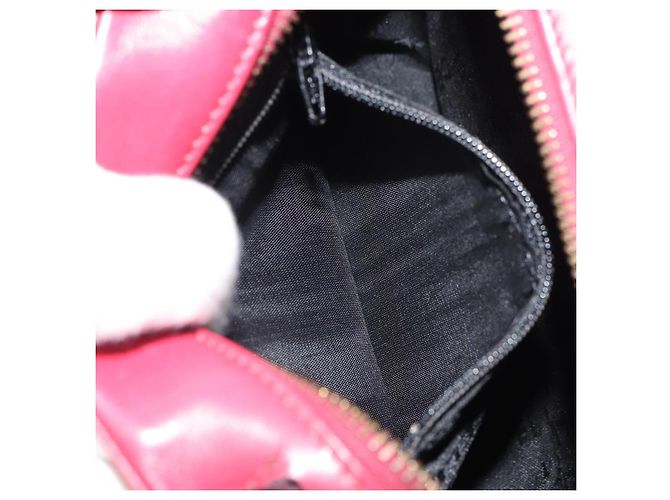 Céline Borsa a mano CELINE Circle in pelle 2 in 1 rossa oro Auth 161046 Rosso D'oro - vista 21