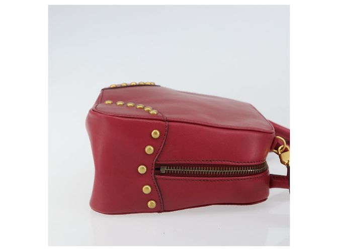 Céline Borsa a mano CELINE Circle in pelle 2 in 1 rossa oro Auth 161046 Rosso D'oro - vista 3