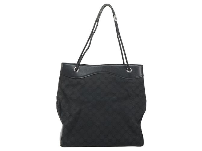 GUCCI GG Canvas Schultertasche Schwarz Silber 109141 Auth 158449 - Ansicht 13