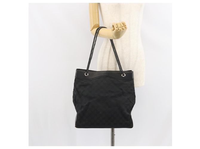 GUCCI GG Canvas Schultertasche Schwarz Silber 109141 Auth 158449 - Ansicht 22
