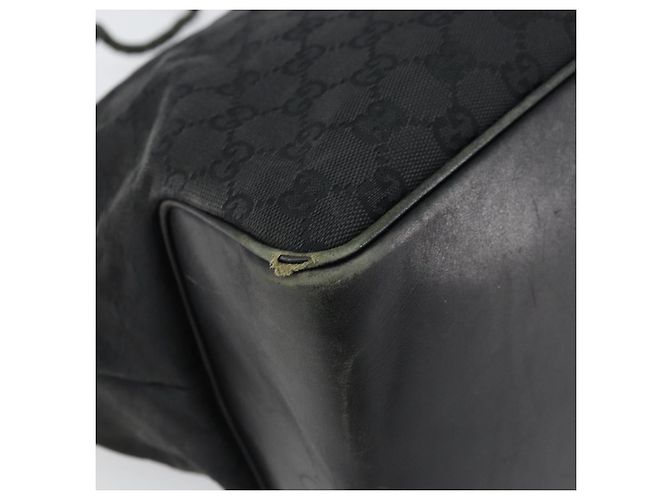 GUCCI GG Canvas Schultertasche Schwarz Silber 109141 Auth 158449 - Ansicht 9