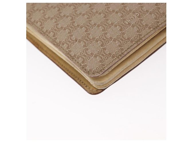 Céline Borsa a Spalla in Tela Macadam CELINE PVC Beige Oro Auth 159576 D'oro - vista 15