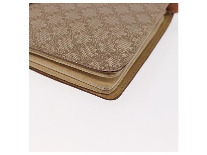 Céline Borsa a Spalla in Tela Macadam CELINE PVC Beige Oro Auth 159576 D'oro - vista 16